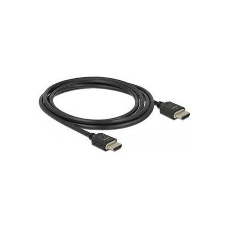 Delock HDMI-kabel 2m Sort